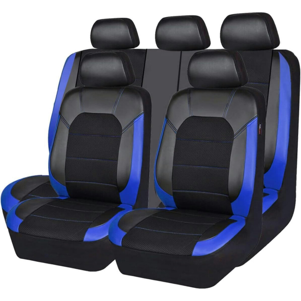Car Seat Covers Universal Set For Citroen Aircross C4 C5 C3 C6 Berlingo C4 Grand Picasso Black/Blue 9084446526868