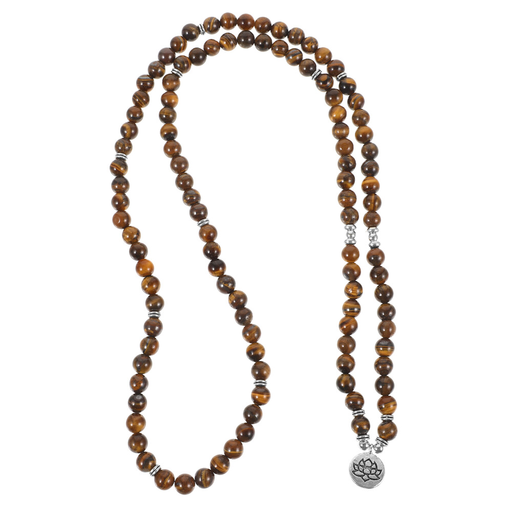 Niezawodny Naszyjnik Z GłAdkimi Kamieniami I Wisiorem ŁOtosa-image