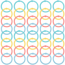 80 Unidades Anéis De Encadernação Plástico Coloridos