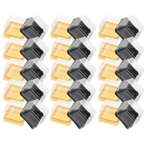 100 Pezzi Scatole Per Dolci In Oro E Nero 2