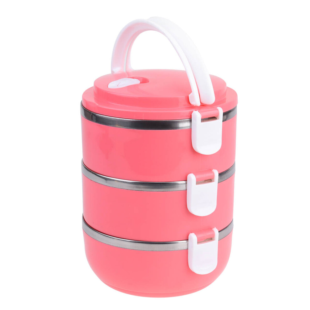 Sztuka Stainless Steel PudełKo Na Obiad Termiczne Wielowarstwowe RóżOwe-image