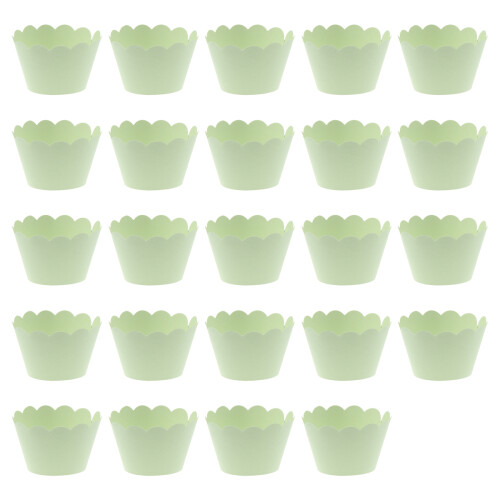 24 Unidades Forradores De Cupcake Verde Para Assar E Decorar