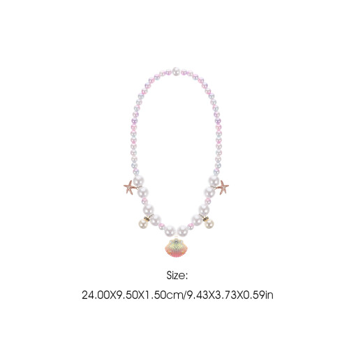 Conjunto Colar De Concha Pulseira Para Infantil 1