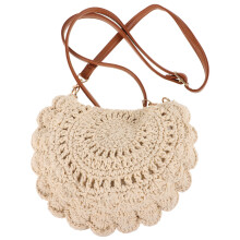 1Sac Beige Coton Bandoulière Pour Femme Plage Et Détente