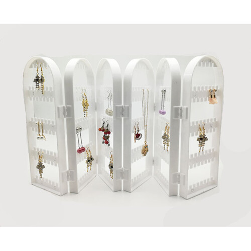 1Earring Holder Organizer Stand Wit Compact En Stofvrij Sieraden 2