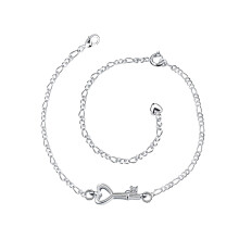Bracelete De Prata Com Chave E Extensor Para