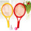 Um Par De Raquetes De Plástico Para Badminton E Tênis Com Bolas 4