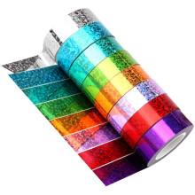 8Rolls Assorted Color DIY Adhesive Cloth Tape for Gift Wrapping