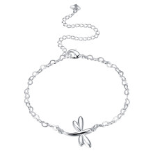 Pulseira De Prata Ajustável Com Desenho De Para