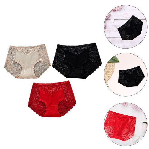 3Pcs Calcinhas De Respiráveis E Sensuais Para 1