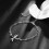 Pulseira De Prata Ajustável Com Desenho De Para 6