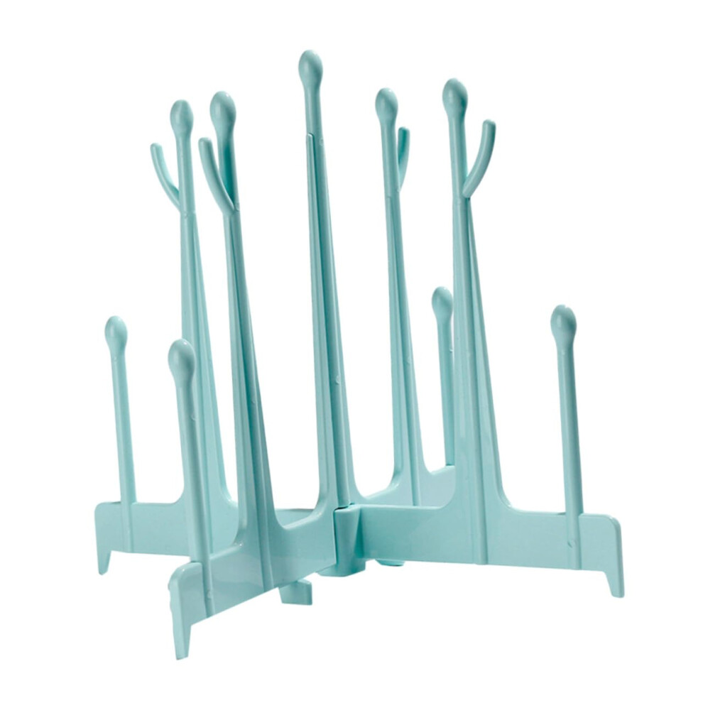 Detachable Bottle Dryer Rack Sky- Compact Drainer Stand With Flexible Branches For Sippy Cups And Mugs Home Travel Blue