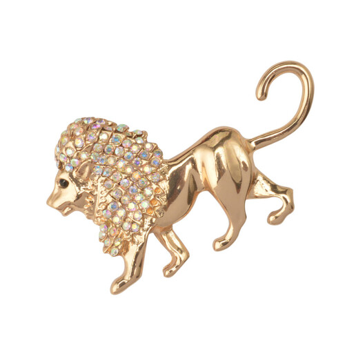 Broche Para Collar Joya Diamantes Imitación Dorado