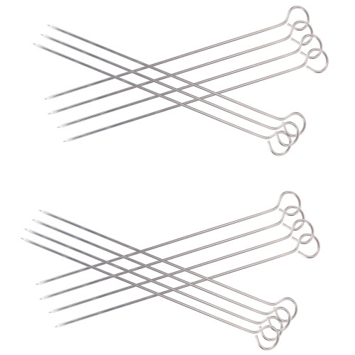 30 Unidades Brochetas De Inoxidable Para Barbacoa