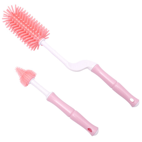 De Escovas Duráveis Para Chupetas E Mamadeiras (Rosa)