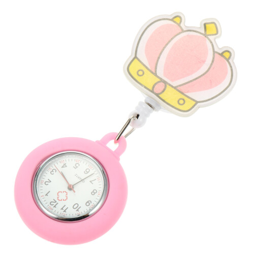 Pulseira De Com Relógio De (Rosa)