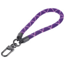 Wrist Lanyard Hand Strap Metal Purple 1set