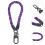 Wrist Lanyard Hand Strap Metal Purple 1set 6