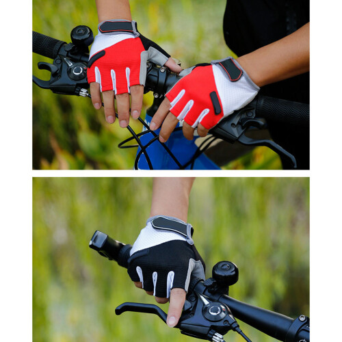 1 Par Cykelhandskar Halvfinger Storlek M
