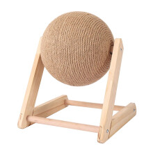 Interactive Toy Kitten Scratcher Board With Sisal Rope Ball Scratch Paws Pet Sisal Rope Board Toy Size L Type L