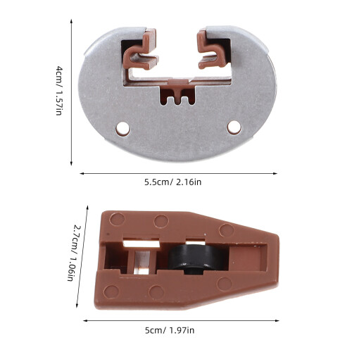 2 Set Fermacassetti Per Scorrimento Sottofondo, Guide 1