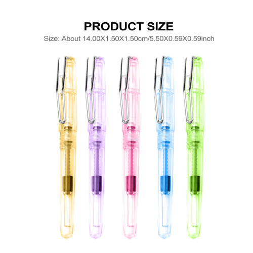 5Pièces Stylos Souples Plume Nylon Plastique Multicolores 1