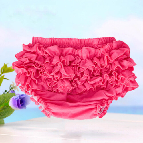 Calcinhas De Algodão Com Babados E Para Bebê M Rosa 2