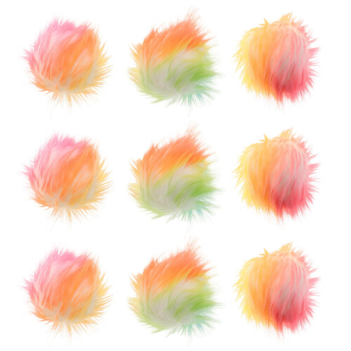 24Pcs Simulerad Pälsbollar DIY Vinterhatt