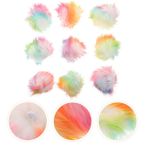 24Pcs Simulerad Pälsbollar DIY Vinterhatt 2