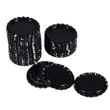 100 Pezzi Tappi Per Bottiglie Decorativi Nero