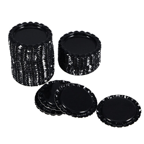100 Pezzi Tappi Per Bottiglie Decorativi Nero