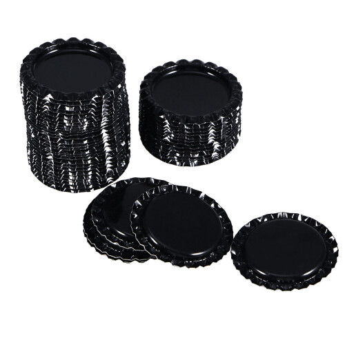 100 Pezzi Tappi Per Bottiglie Decorativi Nero 1