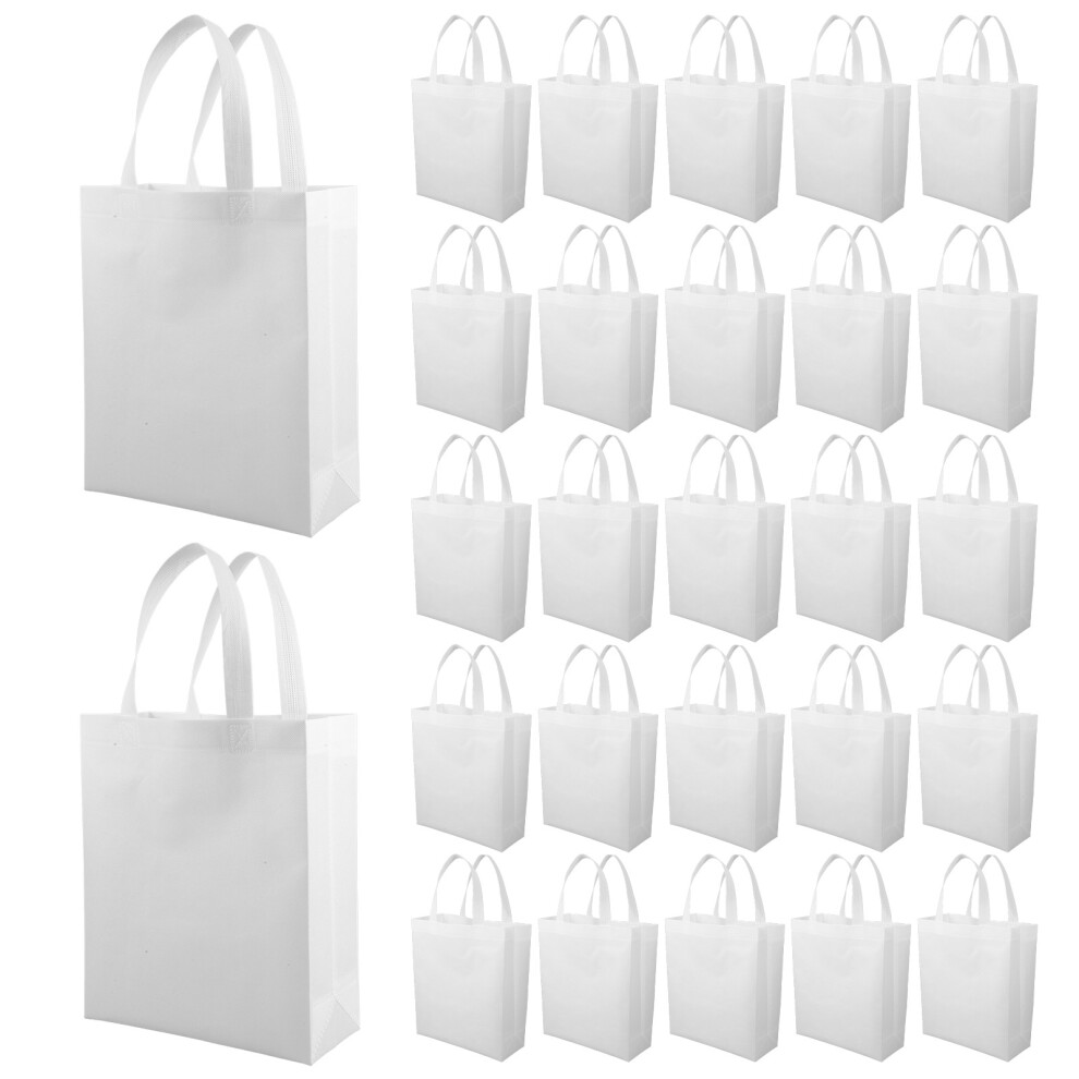 30 Sztuk Puste Jednokolorowe Torby Tote Z Tkaniny NieprzęDzonej-image