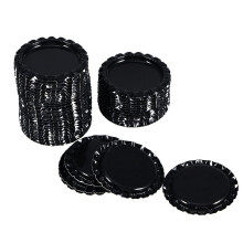100 Unidades Tampas Garrafa Preto Para Festa