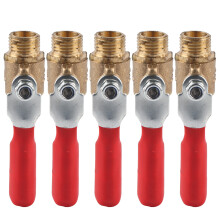 5 Pcs Ball Ventil Doppel Außengewinde G1/4 Messing