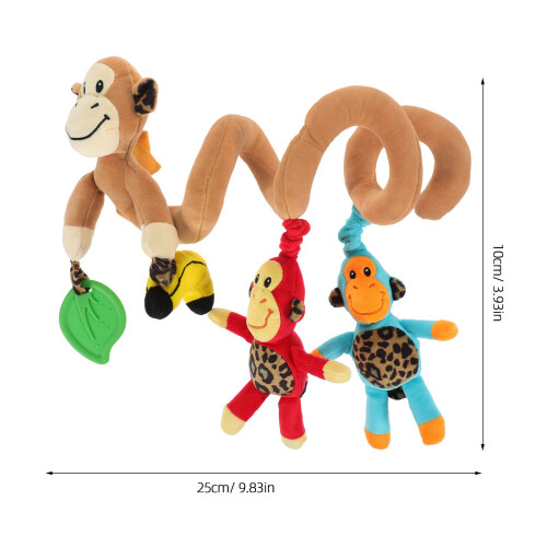 Brinquedo De Atividade Para Bebê Com Macaco Musical 0-36 Meses 2