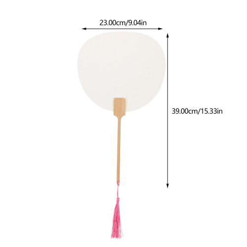 2 Pièces Éventails Non Peints Pour Bricolage Peinture Enfants 2