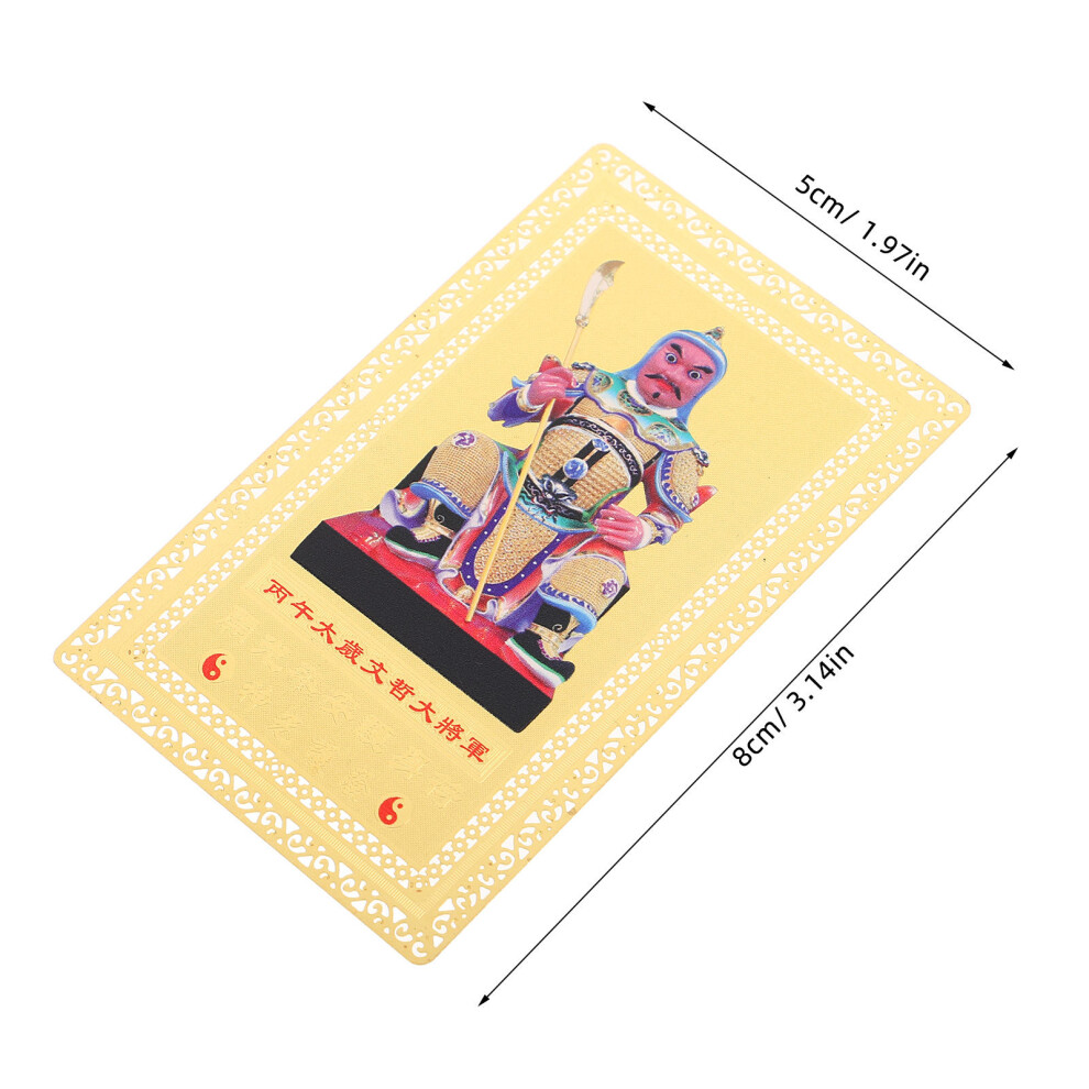 Carte Tai Sui 2026 - Décoration Chinoise Portable en Cuivre Doré Carte Tai Sui 2026 - Décoration Chinoise Portable en Cuivre Doré