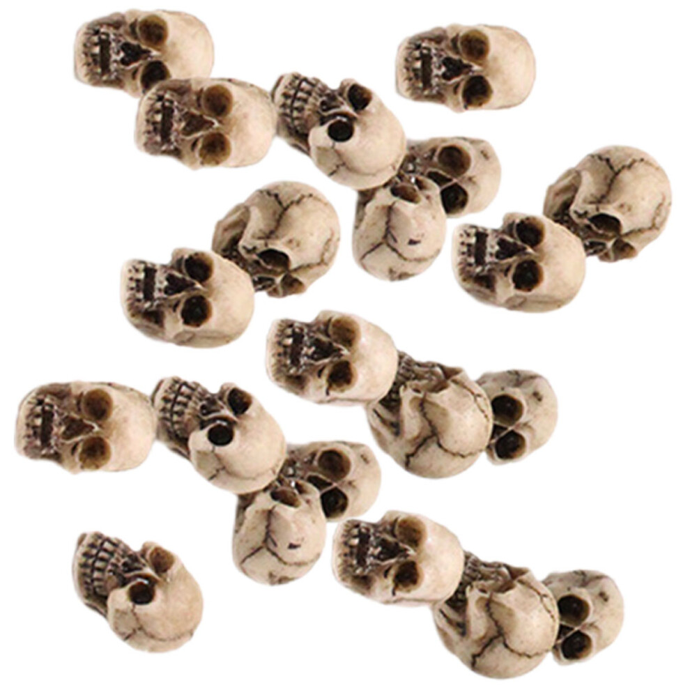 40 Sztuk Miniatury Czaszek Z ŻYwicy Dekoracja Halloween Dla Domu-image