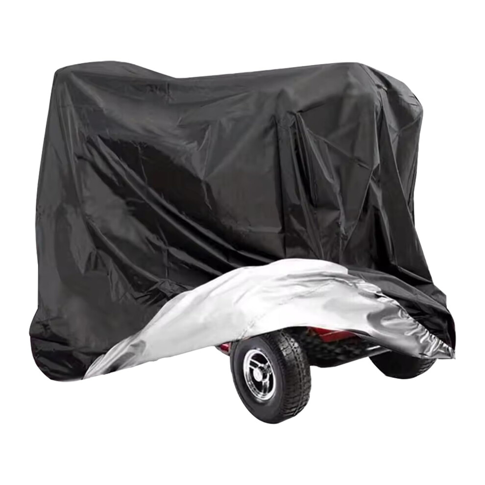 Heavy Duty Mobility Scooter Cover 210D Oxford Waterproof Anti Uv Dustproof 142X66x91 Cm Fits Most Scooters Silver 9016109543004