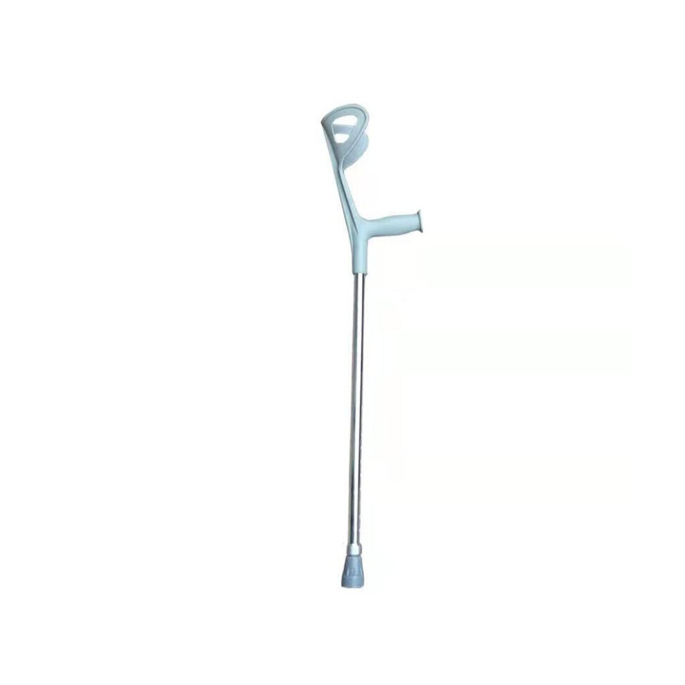 Blue Walking Stick Open Elbow Crutch Underarm Crutch Telescopic Non-Slip 2-Piece Crutch Set For Fracture Rehabilitation