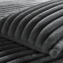 Big Cord Teddy Fleece Warm Charcoal Grey Bedding Set King