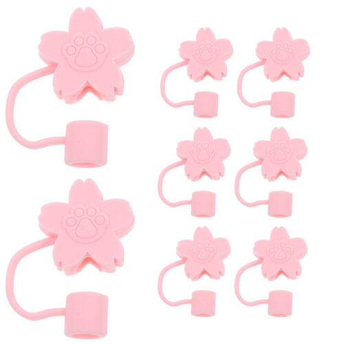 8 Pezzi In Silicone Per Cannucce