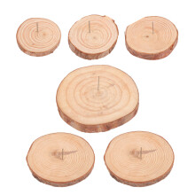 6St Ronde Houtbasis Met Handvat Voor DIY Knutselmateriaal