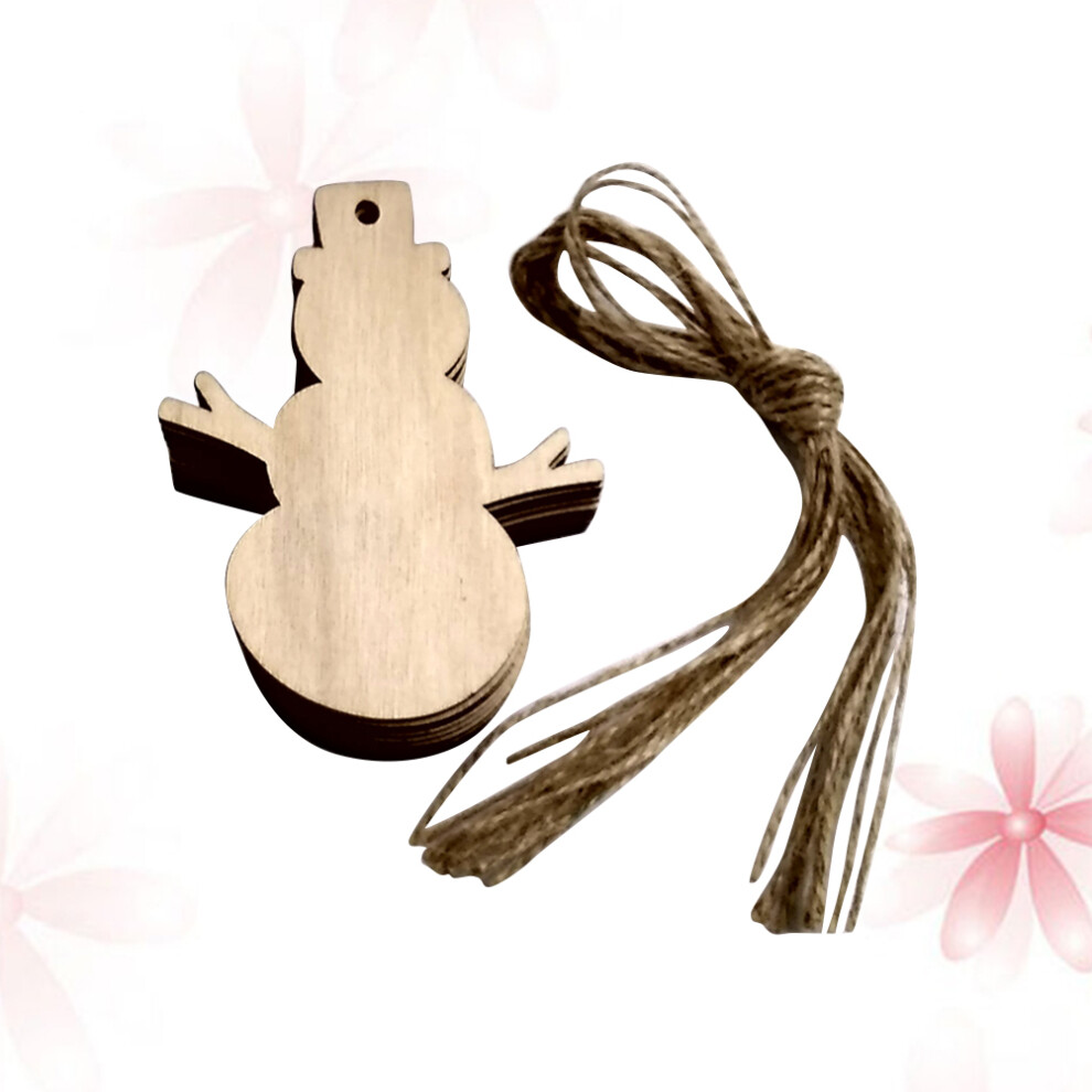 10 Sztuk 10 Cm Drewniane Wisiorki Choinkowe ŚWięTy MikołAj-image