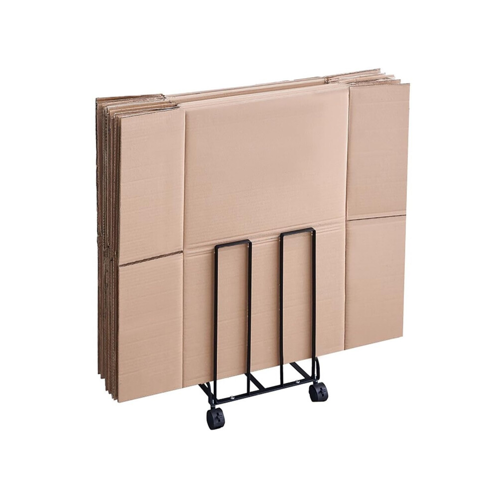 Stackable Carton Organizer Rack Shelves With Wheels For Garage Storage Cardboard Box Rack Drawer Trolley Black 9084446529302