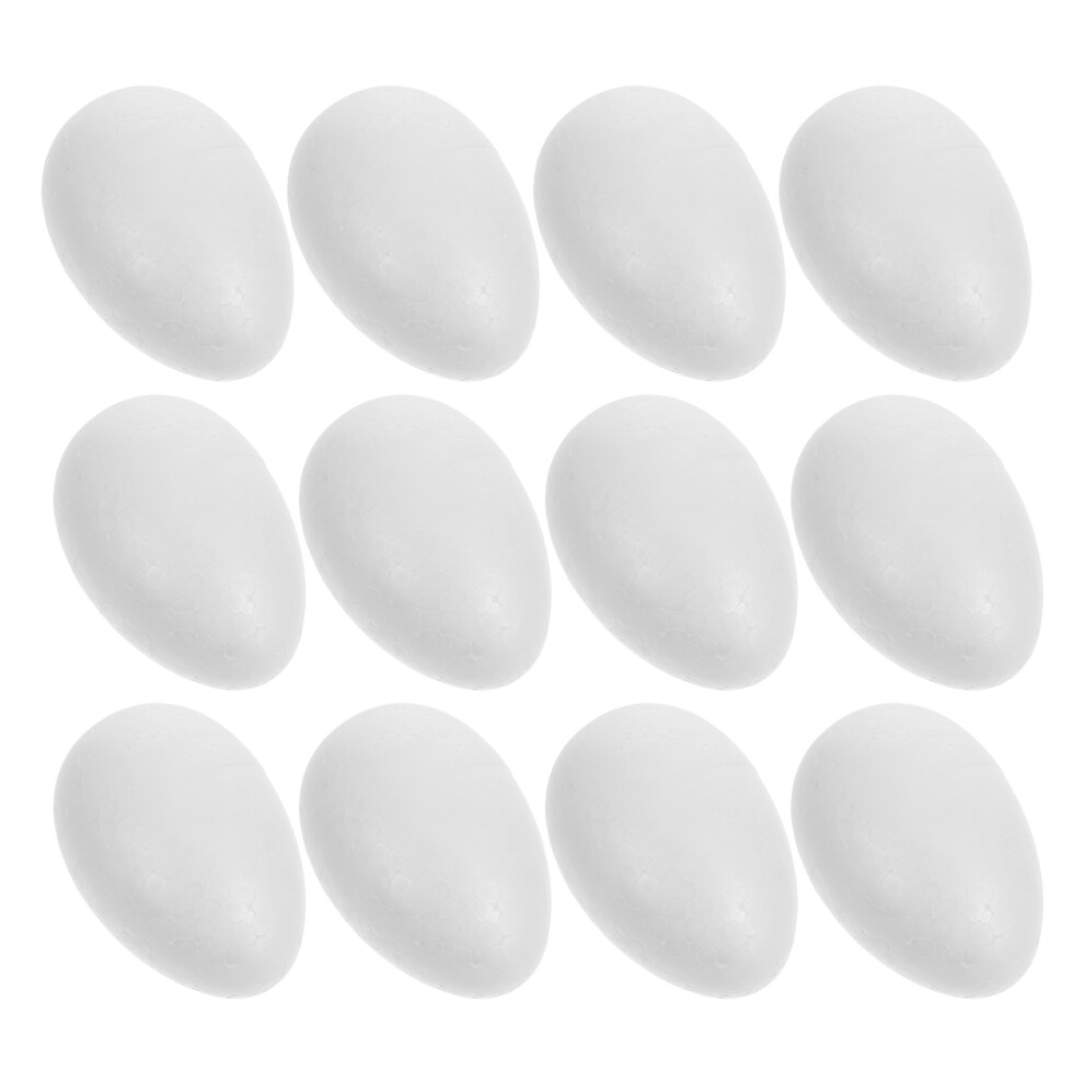 12 Sztuk BiałY Jajka Spienionego Polistyrenu Do RzemiosłA-image