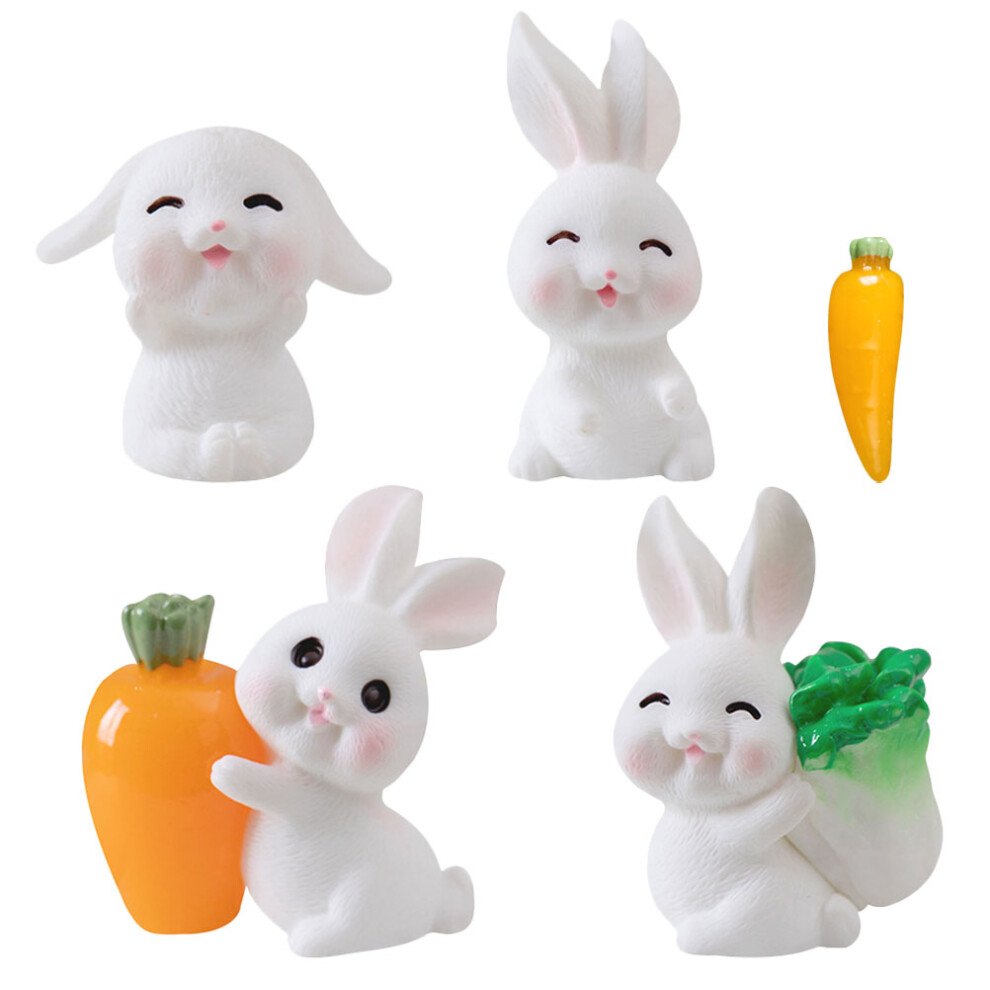 4 Sztuki MałE Figurki KróLika Do Mikrokrajobrazu-image