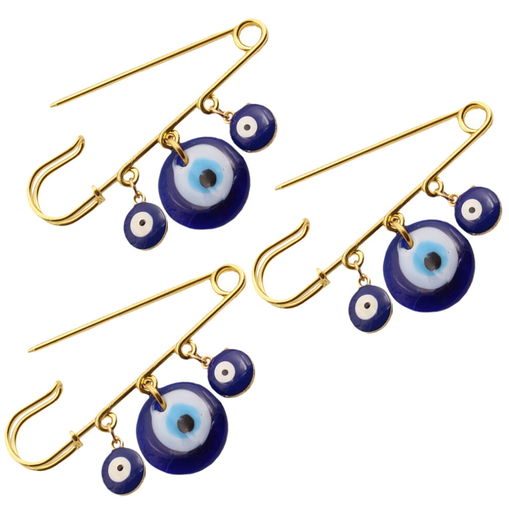 3 Sztuki Broszka W KształCie Niebieskiego Oka Przeciwko ZłEmu Oku-image