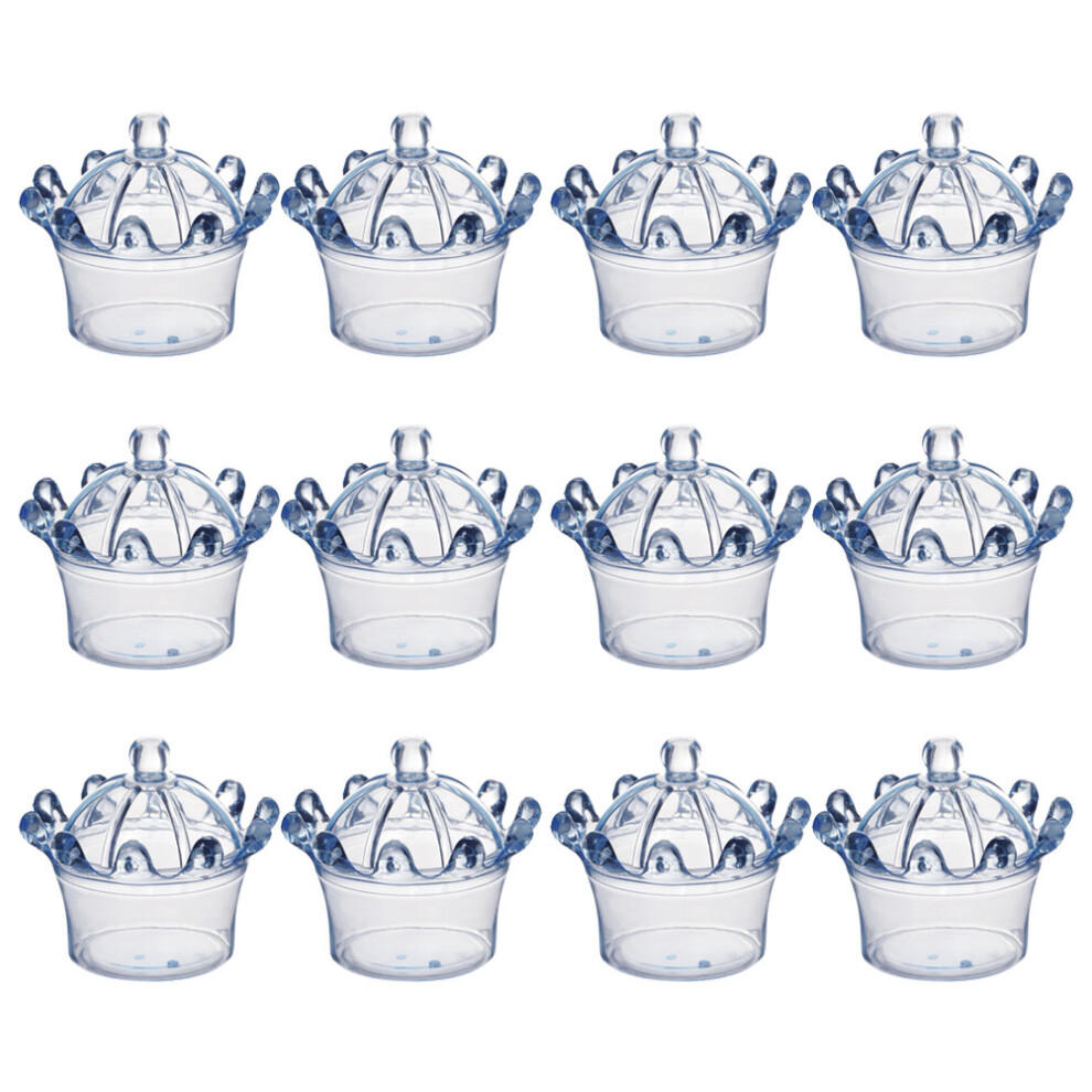 12 Sztuk PudełEk W KształCie Korony Na Cukierki I Jasnoniebieskie-image